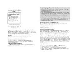 Synonym Concentration, Level 1