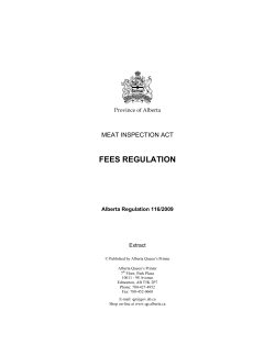 fees regulation - Alberta Queen`s Printer