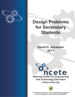 Design Problems for Secondary Students