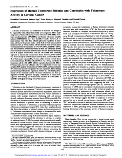 Expression of Human Telomerase Subunits and