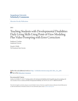 Teaching Students with Developmental Disabilities Daily Living