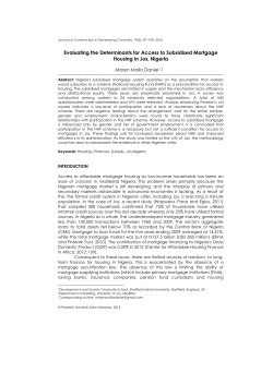 Evaluating the Determinants for Access to Subsidised