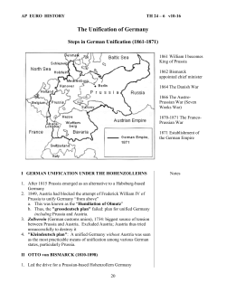 The Unification of Germany - T