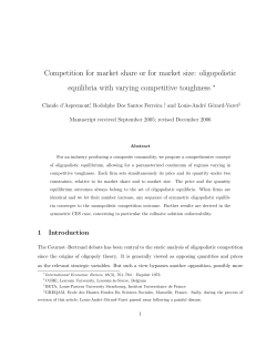Competition for market share or for market size: oligopolistic