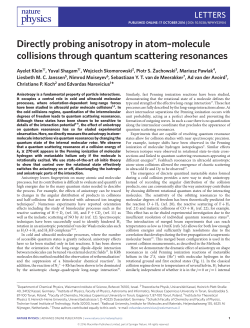 Directly probing anisotropy in atom&ndash;molecule collisions through