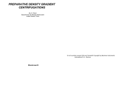 preparative density gradient centrifugations - ICB-USP