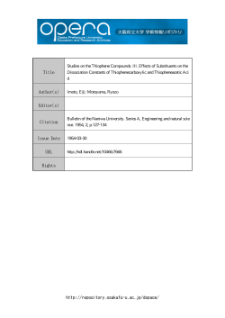 http://repository.osakafu-u.ac.jp/dspace/ Title Author(s) Editor(s