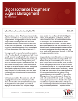 Oligosaccharide Enzymes in Sugars Management