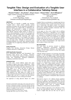 Tangible Tiles: Design and Evaluation of a Tangible User Interface