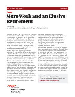 The Future of Work for Many Older Workers: More Work and an
