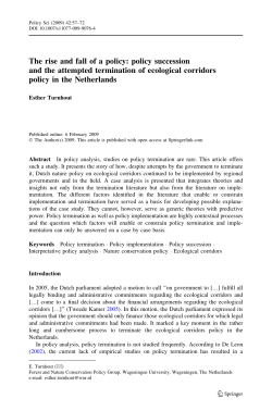 The rise and fall of a policy: policy succession and the attempted