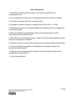 Unit 3 Assessment 1. What does full employment level mean, and