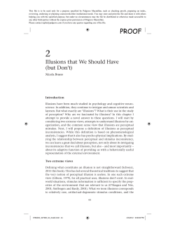 Illusions that We Should Have (but Don`t)