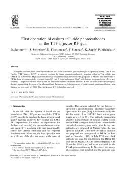 First operation of cesium telluride photocathodes in the TTF injector