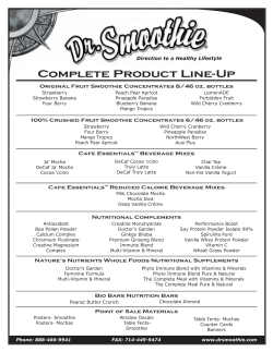 Complete Product Line-Up - Coffee Break Roasting Company