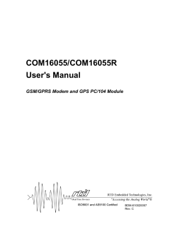 COM16055/COM16055R User`s Manual