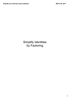 Simplify by Factoring notes.notebook