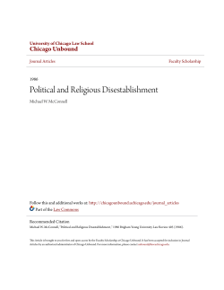 Political and Religious Disestablishment