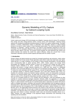Dynamic Modelling of CO2 Capture by Calcium-Looping Cycle