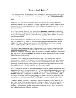 Peace And Safety - Pacific Rim Bible Studies