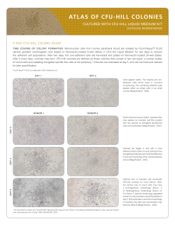 ATLAS OF CFU-HILL COLONIES