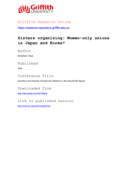 Sisters organising: Women-only unions in Japan and Korea?