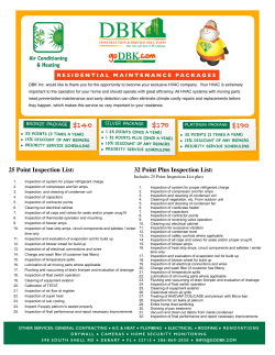 25 Point Inspection List: 32 Point Plus Inspection List: