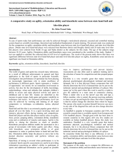 23 A comparative study on agility, orientation ability and kinesthetic