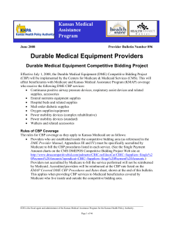 Durable Medical Equipment Providers