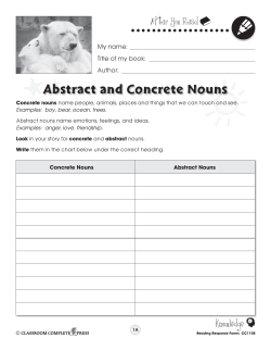 Abstract and Concrete Nouns