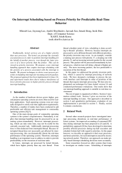 On Interrupt Scheduling based on Process Priority for Predictable