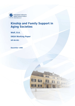 Kinship and Family Support in Aging Societies
