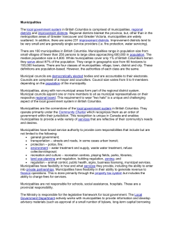 Junior Council Municipaility Information