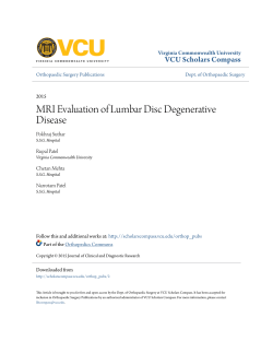 MRI Evaluation of Lumbar Disc Degenerative Disease