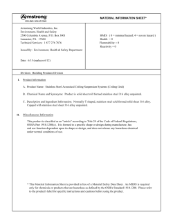 MetalWorks SDS - Armstrong World Industries