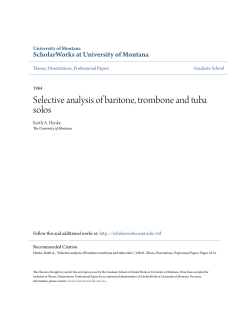 Selective analysis of baritone, trombone and tuba solos