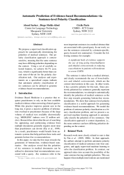 Automatic Prediction of Evidence