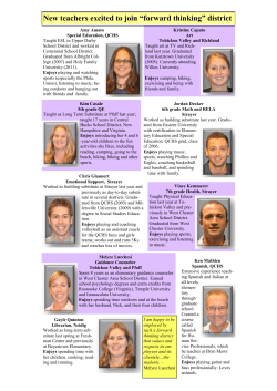 New teachers excited to join &ldquo;forward thinking&rdquo; district