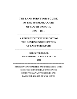 Surveyor`s Guide to SD Supreme Court by Brian Portwood