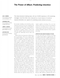 The Power of Affect: Predicting Intention