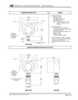 A12-17 Combustible Gas Transmitter