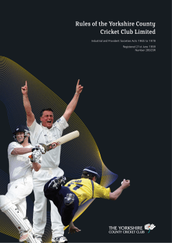 C9154 YCCC Rules and Regulations of Cricket