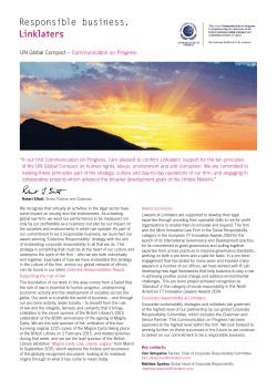 UNGC Communication on Progress