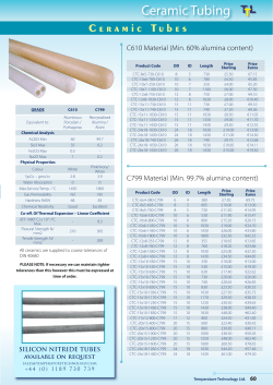 Ceramic Tubing - Temperature Technology