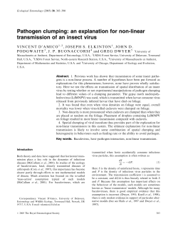 an explanation for non-linear transmission of an insect