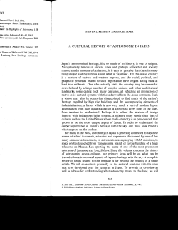 a cultural history of astronomy in japan