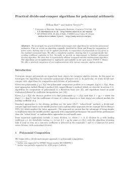 Practical divide-and-conquer algorithms for polynomial arithmetic