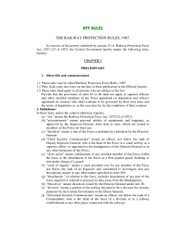 RPF RULE 1987 - North Central Railway