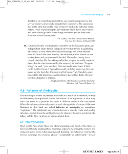 4.6 Fallacies of Ambiguity