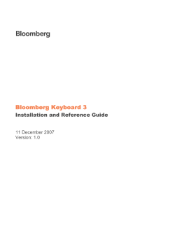 Bloomberg Keyboard 3 - Bloomberg Professional Service